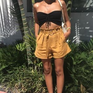 Belted shorts